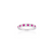 Sabel Collection 14K White Gold Alternating Ruby and Diamond Milgrain Channel Ring