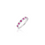 Sabel Collection 14K White Gold Alternating Ruby and Diamond Milgrain Channel Ring