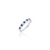 Load image into Gallery viewer, Sabel Collection 14K White Gold Channel Round Sapphire and Diamond Ring