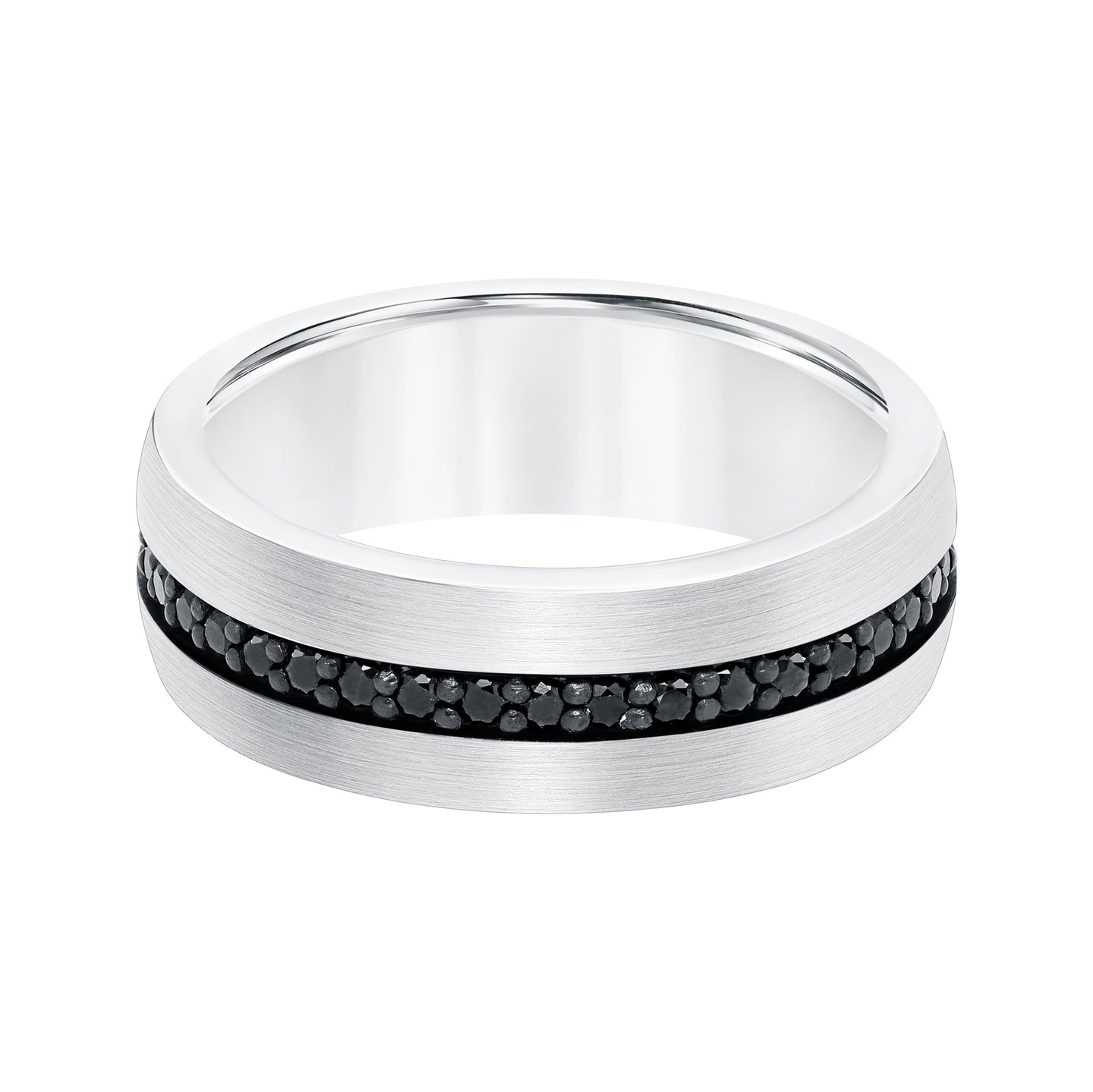 Triton Tungsten Carbine Black Sapphire Men's Wedding Band
