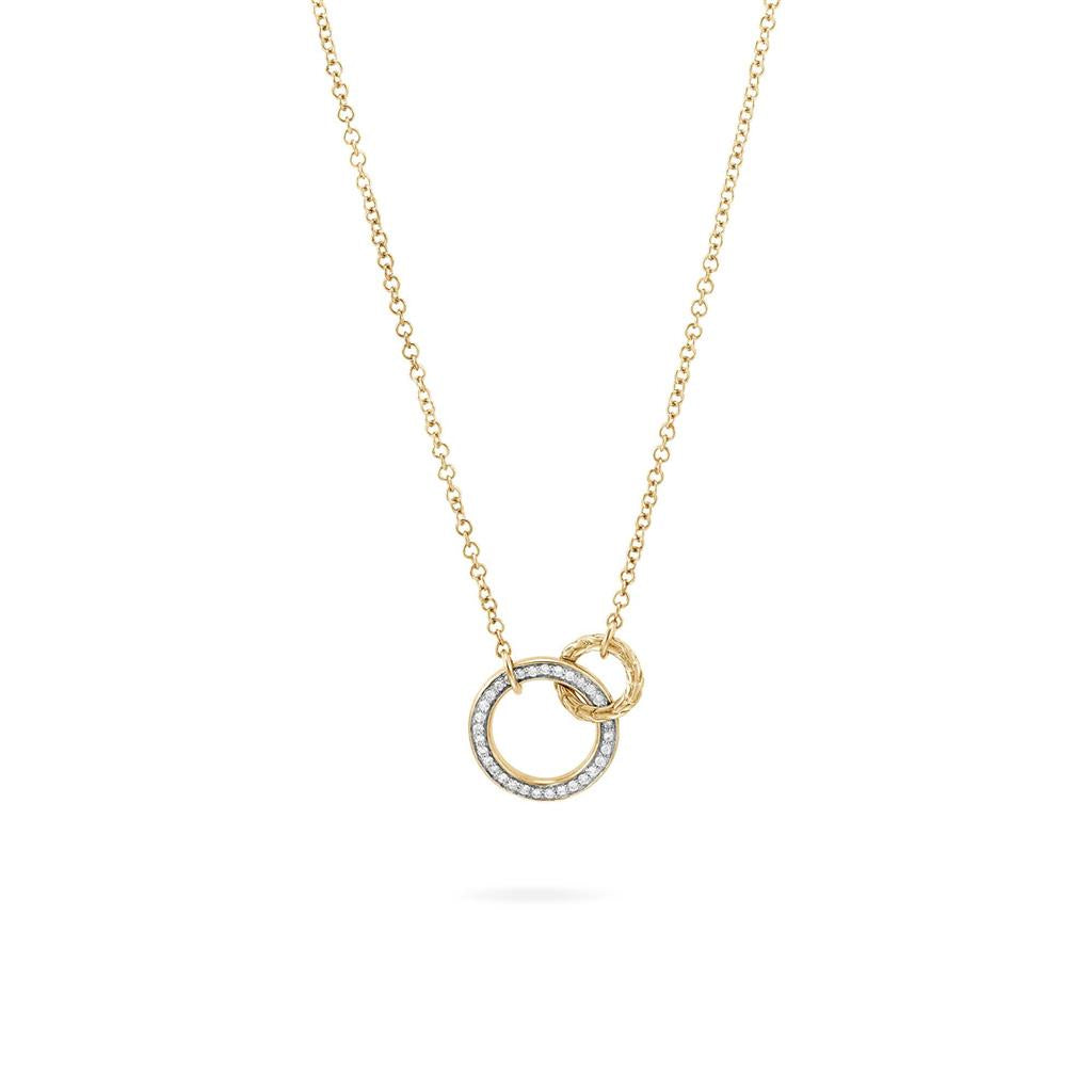 John Hardy Classic Chain Small Interlinking Ring Pendant Necklace
