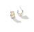 John Hardy Classic Chain Yellow Gold and Silver Hammered Hoop Earrings