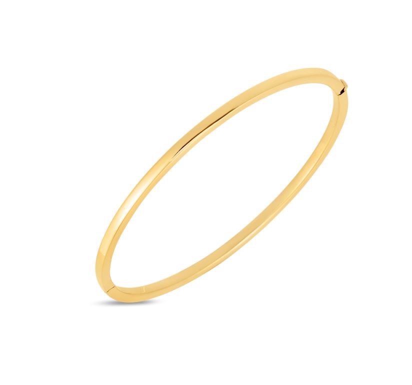 Roberto Coin Chic and Shine 18K Gold Oval Bangle