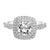 Fink&#39;s Exclusive 14K White Gold Round Diamond Double Halo Twist Shank Engagement Ring