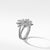 David Yurman Starburst Station Ring with Pavé Diamonds and Cable Band