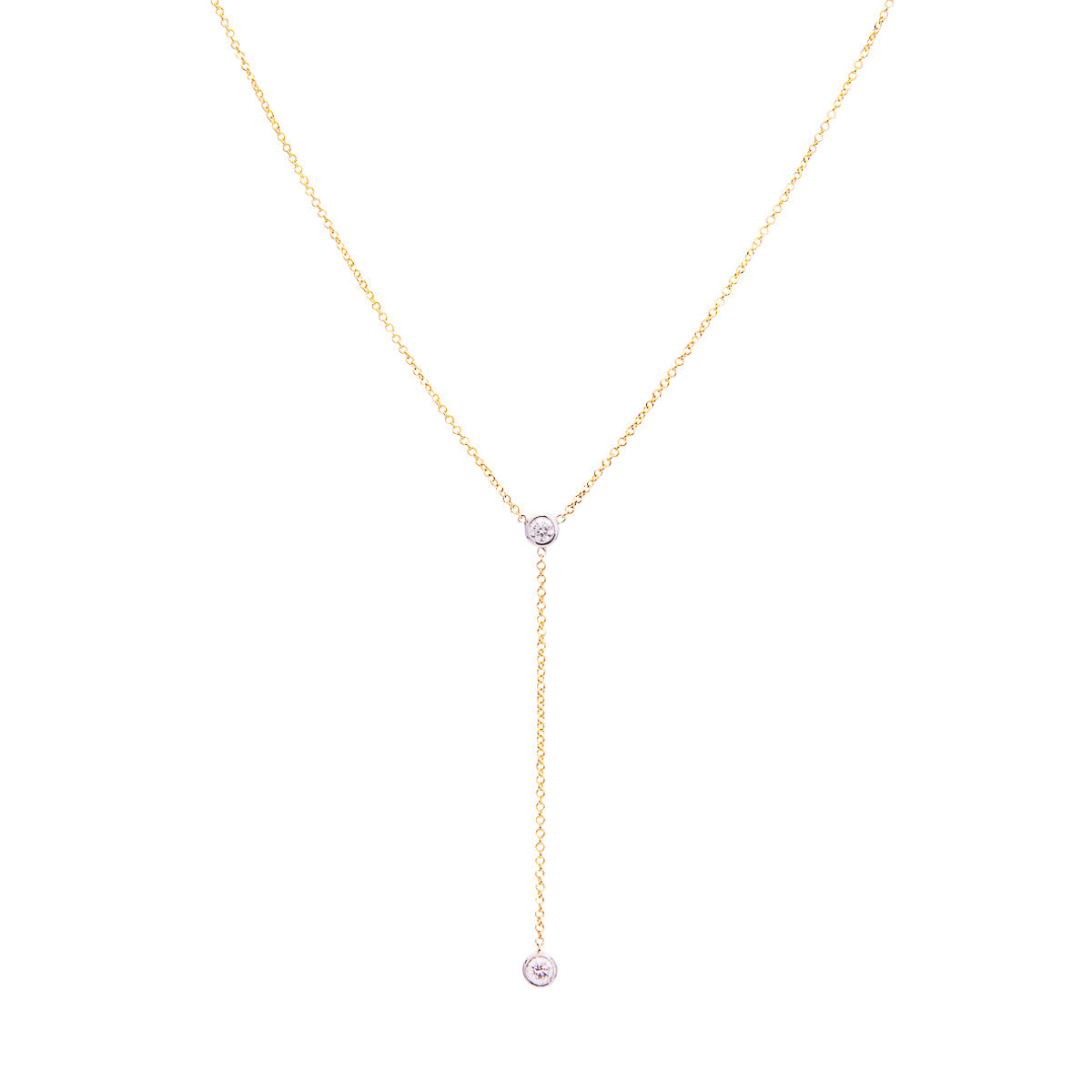 Sabel Collection 18K Yellow and White Gold Diamond Bezel Set 