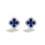 Sabel Collection 18K White Gold Sapphire and Diamond Flower Stud Earrings