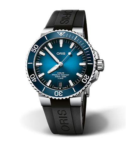 Oris Aquis Date Calibre 400 Watch with Black Rubber Strap