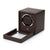 Wolf Single Watch Winder in Brown Cub with Cover