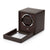 Wolf Single Watch Winder in Brown Cub with Cover