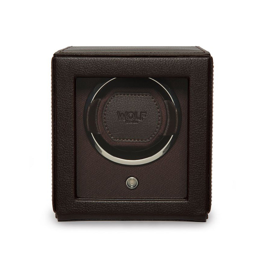 Wolf Single Watch Winder in Brown Cub