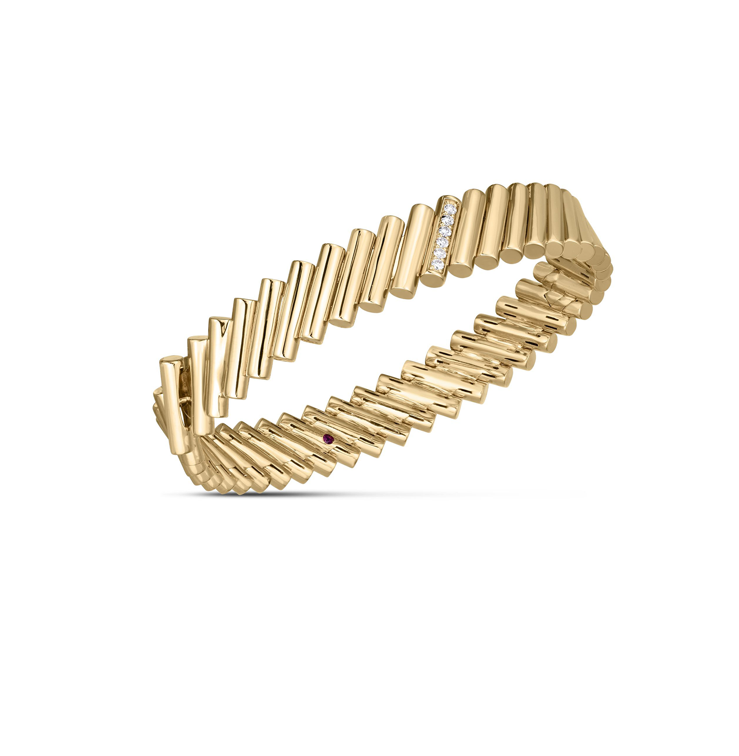 Roberto Coin Domino 18K Rose Gold Diamond Bangle