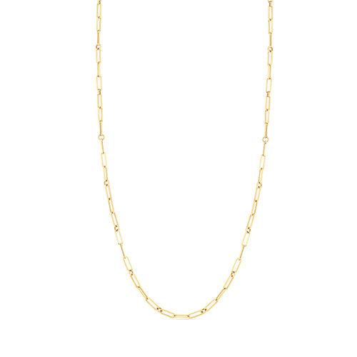 Roberto Coin Yellow Gold Paperclip Necklace