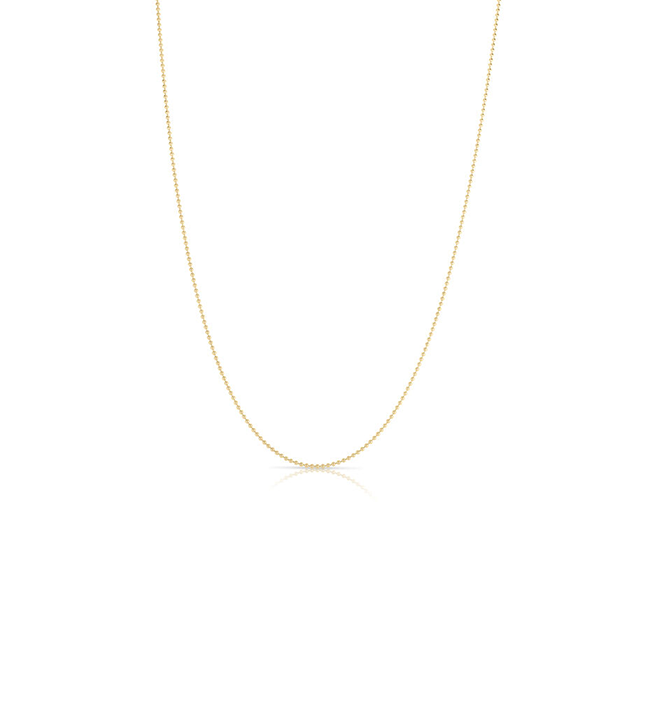 Roberto Coin Designer Gold 18K Yellow Gold Small Bead Chain Necklace