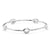 IPPOLITA Rock Candy Bracelet Sterling Silver Five Stone Bangle in Clear Quartz