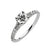 Fink&#39;s 14K White Gold Round Diamond Center Stone Split Shank Engagement Ring