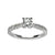 Fink&#39;s 14K White Gold Round Diamond Shank Accent Engagement Ring