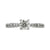 Fink&#39;s 14K White Gold Round Diamond Shank Accent Engagement Ring