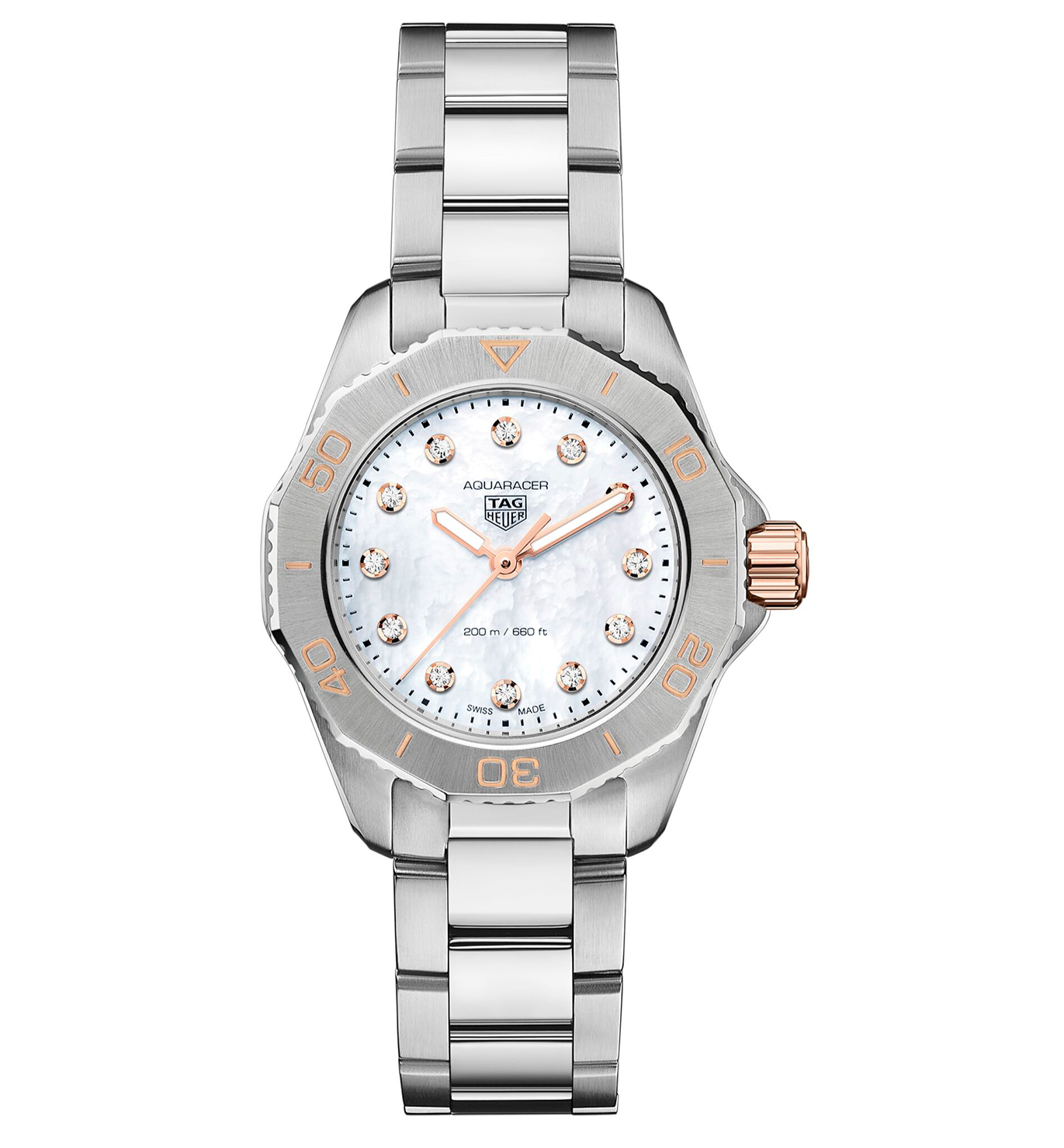 TAG Heuer Aquaracer Professional 200 Watch with Mother of Pearl Dial