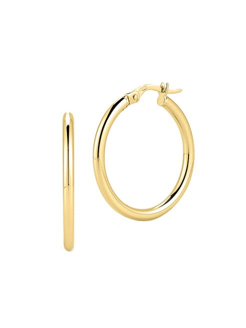 Roberto Coin Perfect Gold Hoops Small Yellow Gold Hoop Earrings
