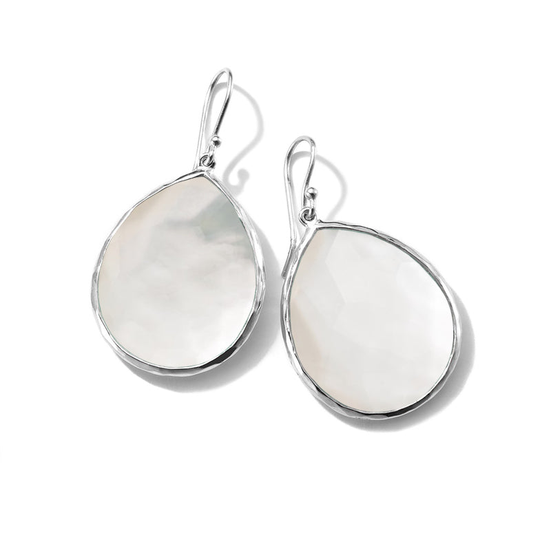 IPPOLITA Wonderland Sterling Silver Large Gemstone Teardrop Earrings in Mother-of-Pearl