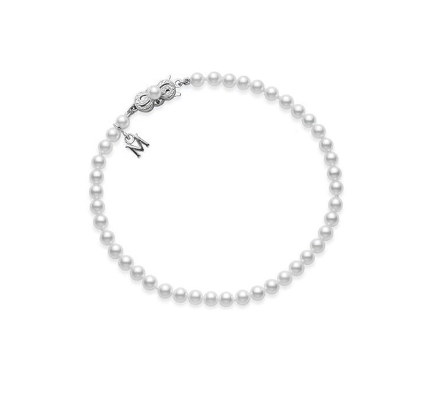 Mikimoto 7x6.5mm Akoya Pearl 18K White Gold Bracelet
