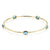 IPPOLITA Lollipop 18K Yellow Gold Five Stone Bangle in London Blue Topaz