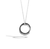 Load image into Gallery viewer, John Hardy Bamboo Silver Lava Medium Interlinking Pendant with Black Sapphire