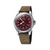 Oris Big Crown Pointer Date Bronze Bezel Watch with Red Dial and Leather Strap