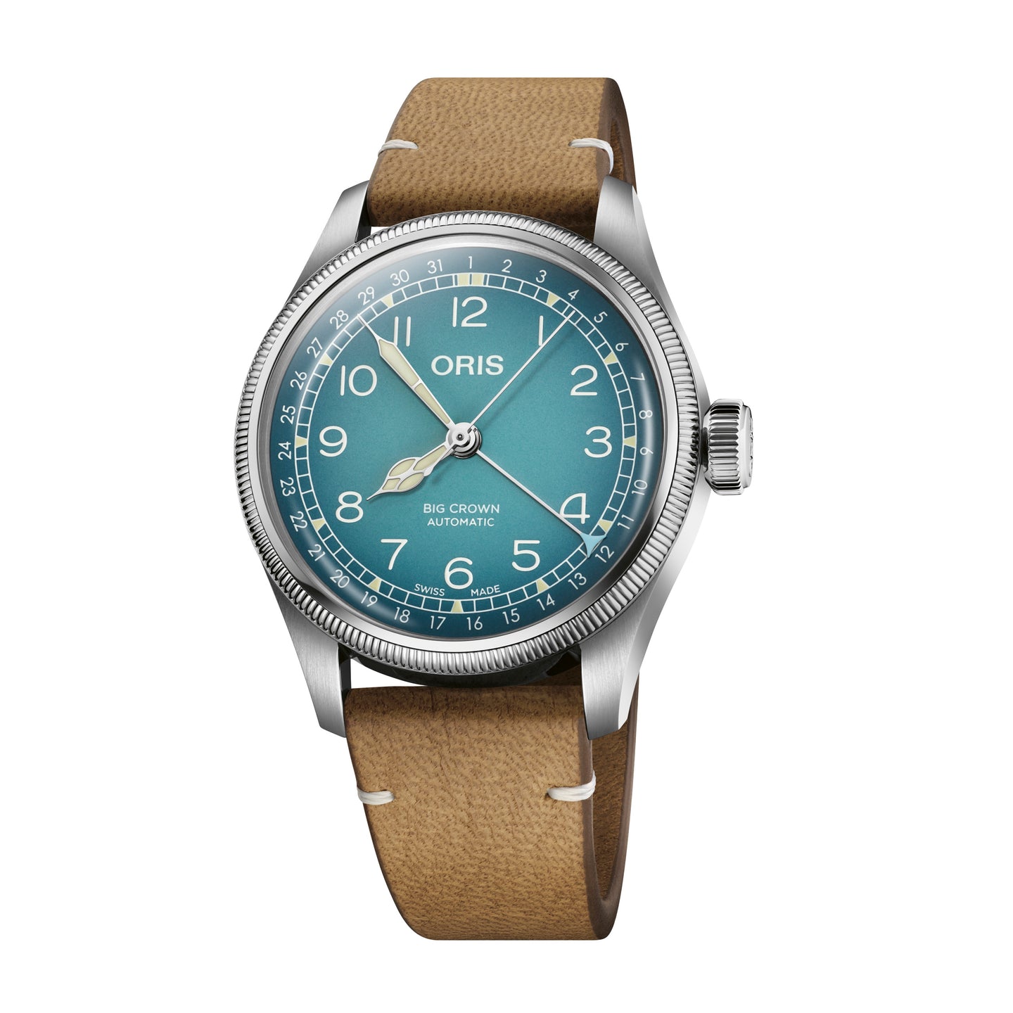 Oris X Cervo Volante Watch with Blue Dial & Leather Strap