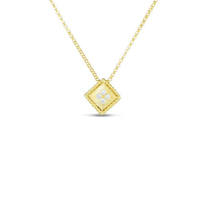 Roberto Coin Palazzo Ducale 18K Yellow Gold Diamond Pendant Necklace