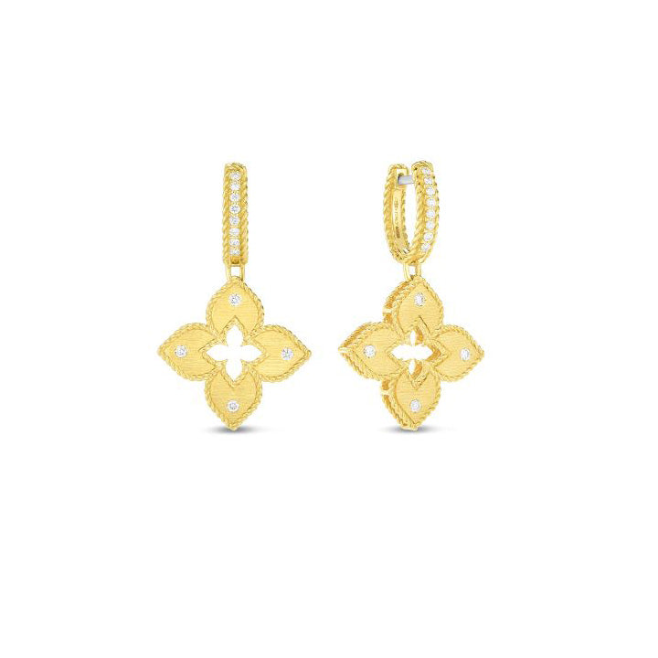 Roberto Coin Venetian Princess 18K Yellow Gold Petite Diamond Drop Earrings