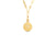 Roberto Coin Zodiac Medallion 18K Yellow Gold Diamond Aries Medallion Necklace
