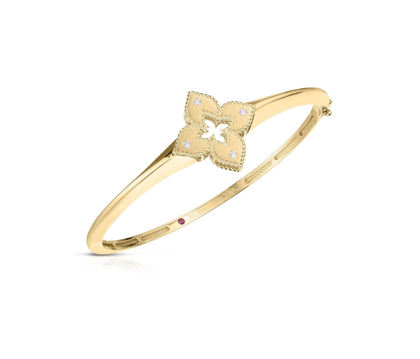 Roberto Coin Venetian Princess 18K Yellow Gold Bangle with Diamonds