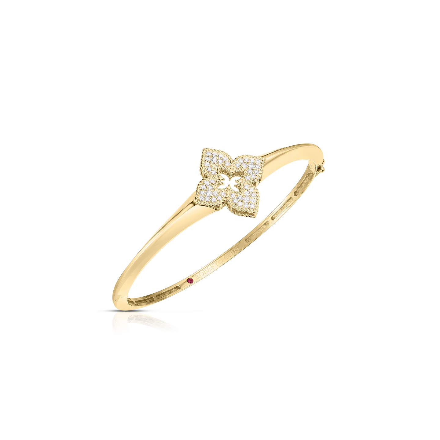 Roberto Coin Venentian Princess Yellow Gold Diamond Bangle