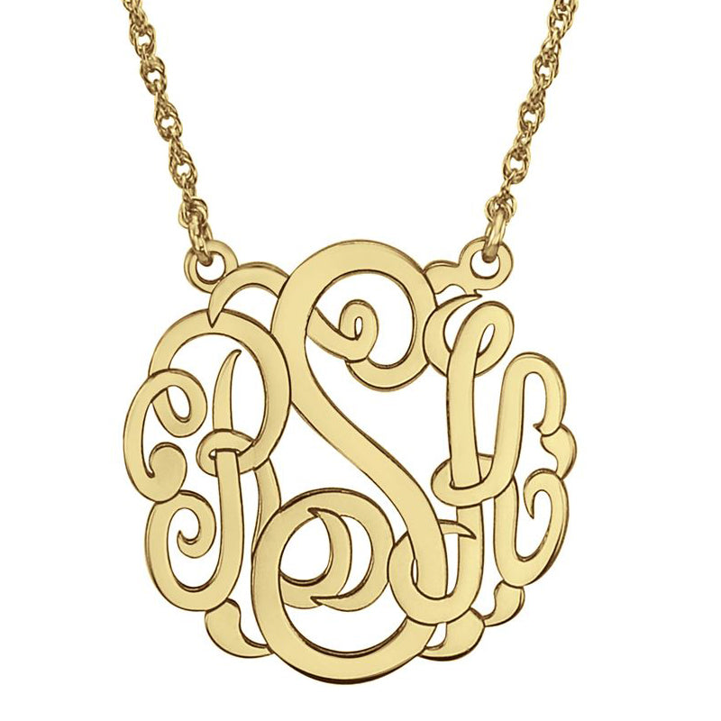 25mm Custom Classic Monogram Personalized Necklace | Fink's