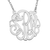 14k White Gold 40mm Classic Monogram Necklace