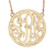 14k Rose Gold Fink&#39;s 40mm Classic Bordered Monogram Necklace