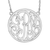 Fink&#39;s 40mm Classic Bordered 14k White Gold Monogram Necklace