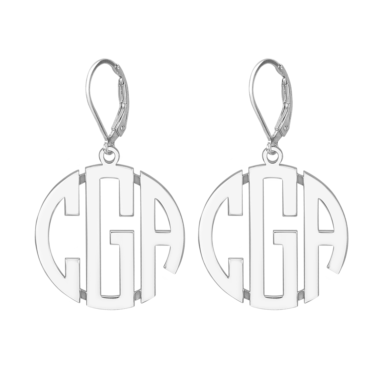 Fink's 25mm Original Monogram Leverback Earrings