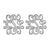 Load image into Gallery viewer, Fink&#39;s 20mm Traditional Monogram 14k White Gold Stud Earrings