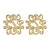 Load image into Gallery viewer, Fink&#39;s 20mm Traditional Monogram 14k Yellow Gold Stud Earrings