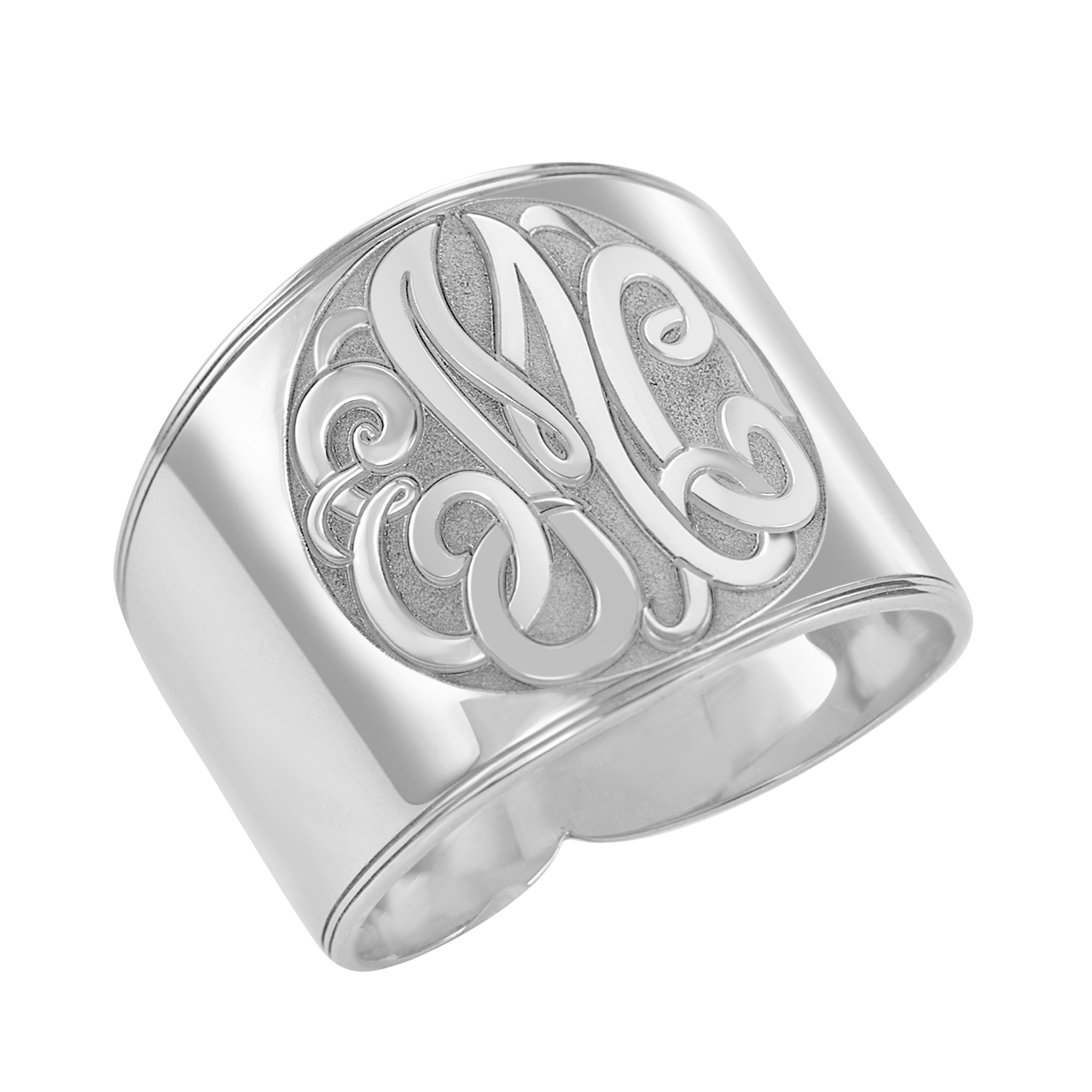 Cigar Band Monogram Ring, Personalized Jewelry