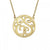 Fink&#39;s 25mm Custom Bordered Two Initial Monogram Necklace