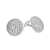 Sterling Silver Fink&#39;s 18mm Classic Bordered Monogram Cufflinks