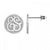 Fink&#39;s 10mm Classic Recessed Two Initial Monogram Stud Earrings in White Gold