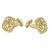 Fink&#39;s 18mm Cushion Original Monogram Block Letter Cufflinks in Yellow Gold Plated Sterling