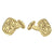Fink&#39;s 18mm Cushion Original Monogram Block Letter Cufflinks in Yellow Gold Plated Sterling