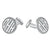 Sterling Silver Fink&#39;s 16.5mm Round Original Monogram Rope Cufflinks