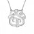 14k White Gold 40mm Classic Two Initial Monogram Necklace